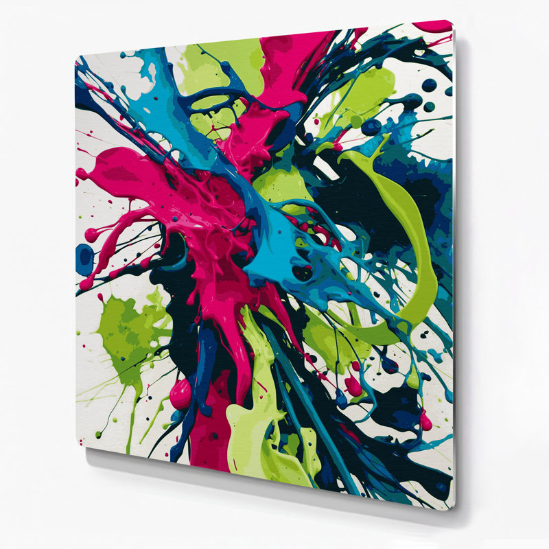 Aquarelle abstraite 51, art mural en métal beige