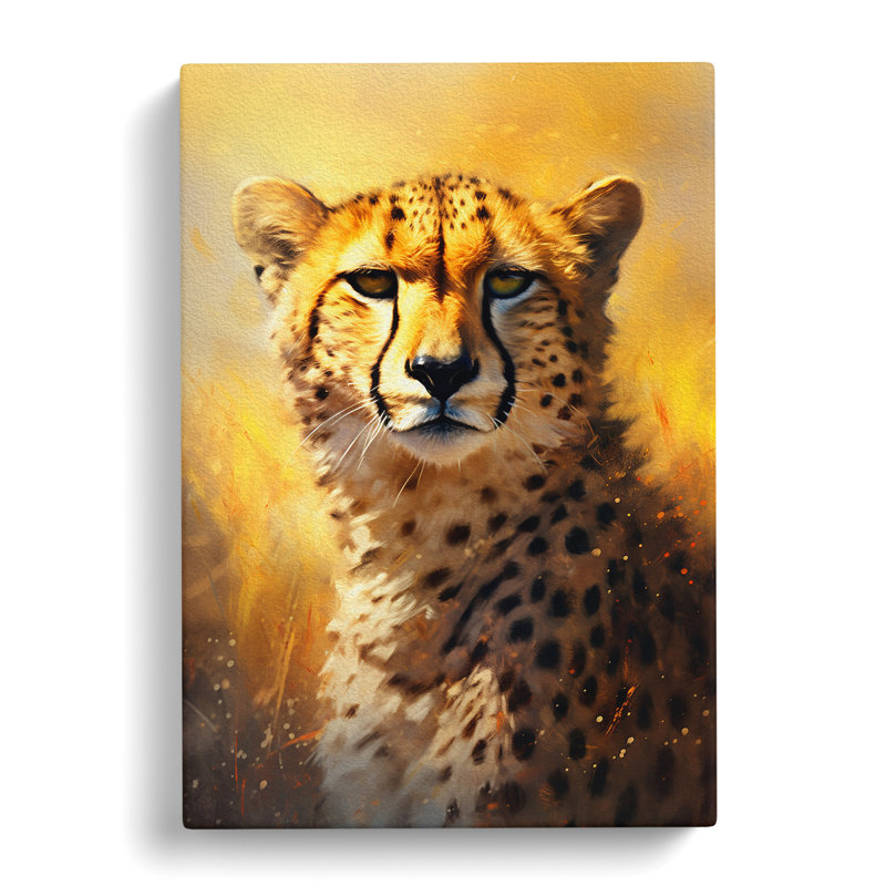 Cheetah Romanticism No.2 - Wrapped Canvas, 60cm H x 40cm W x 3cm D