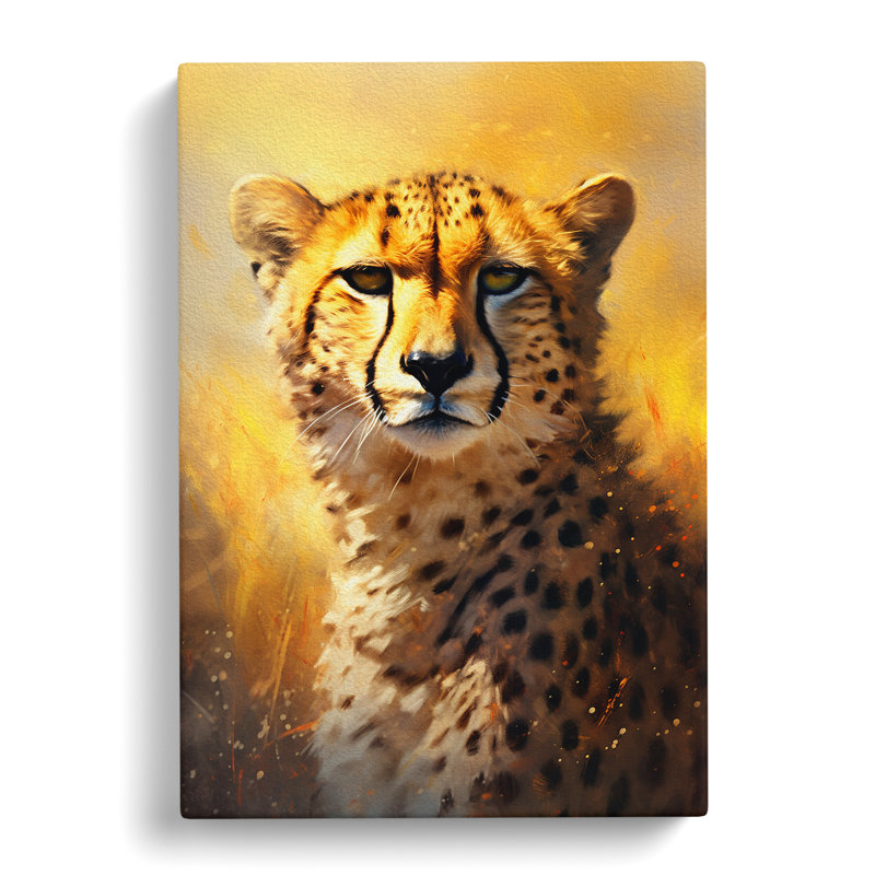 Cheetah Romanticism No.2 - Wrapped Canvas, 50cm H x 35cm W x 3cm D