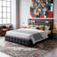 Ottoman Storage Bed With LED Headboard & USB-C Port, Industrial Frame, Black Faux Leather-284853134