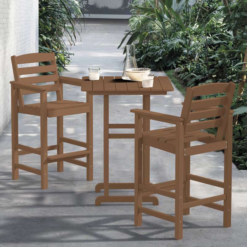 Tabouret de bar Adirondack en plastique Dalson, Brun