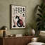 Cat Among Peonies Japandi - Wrapped Canvas-377979668-377979667