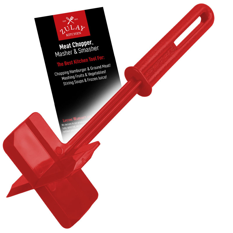 Zulay Kitchen Meat Chopper for Ground Beef and Ground Beef Smasher Durable Plastic Masher