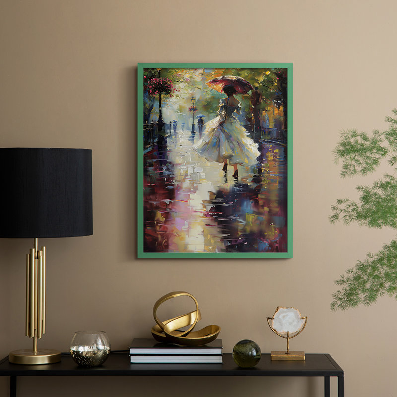 Reproduction encadrée WOMEN Series CMXIX - bois massif, H 21 po x l 17 po, Vert