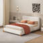 Lit rembourré Elegant Boucle, pièce maîtresse luxueuse et confortable de la chambre à coucher-389440703