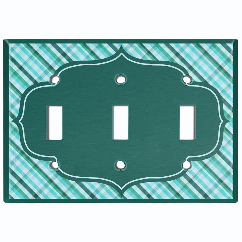 Patterned 3 - Gang Toggle Light Switch Standard Wall Plate