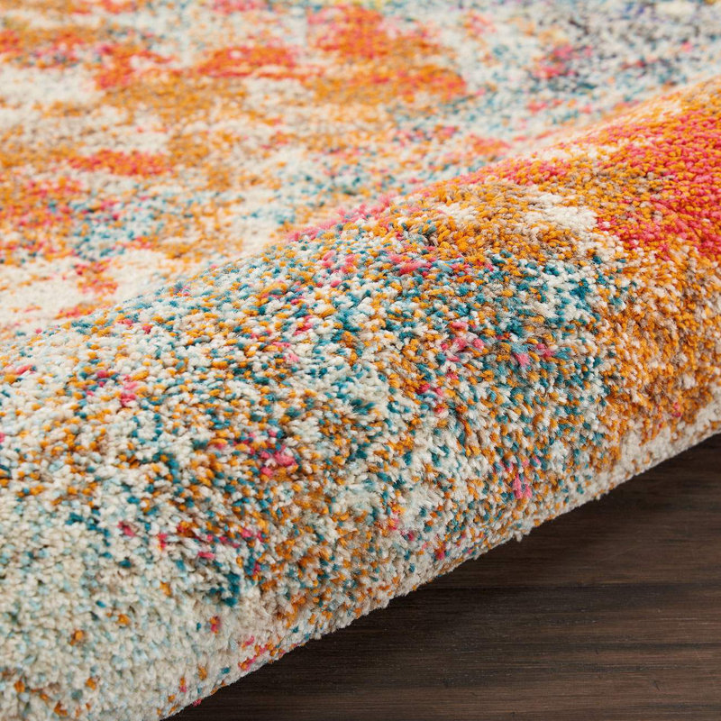 Pink Multi Rug, Stain Resistant Graphics Rug, Thick Abstract Rug, Pink Multi Modern Rug For Bedroom, Rectangle 239 x 320 cm