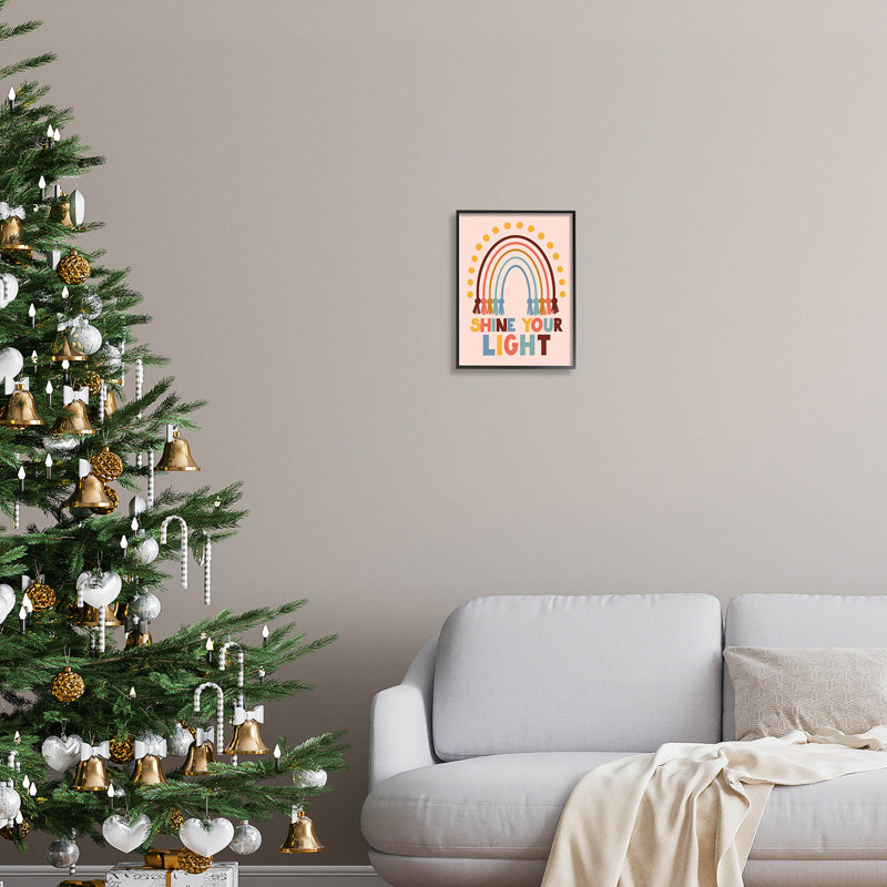 Shine Your Light Hanukkah at-160, Giclée encadrée noir minuit, H 14 po x l 11 po x P 1,5 po