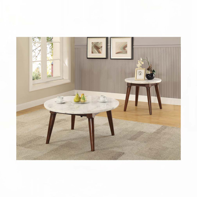 Table basse à 4 pieds en marbre