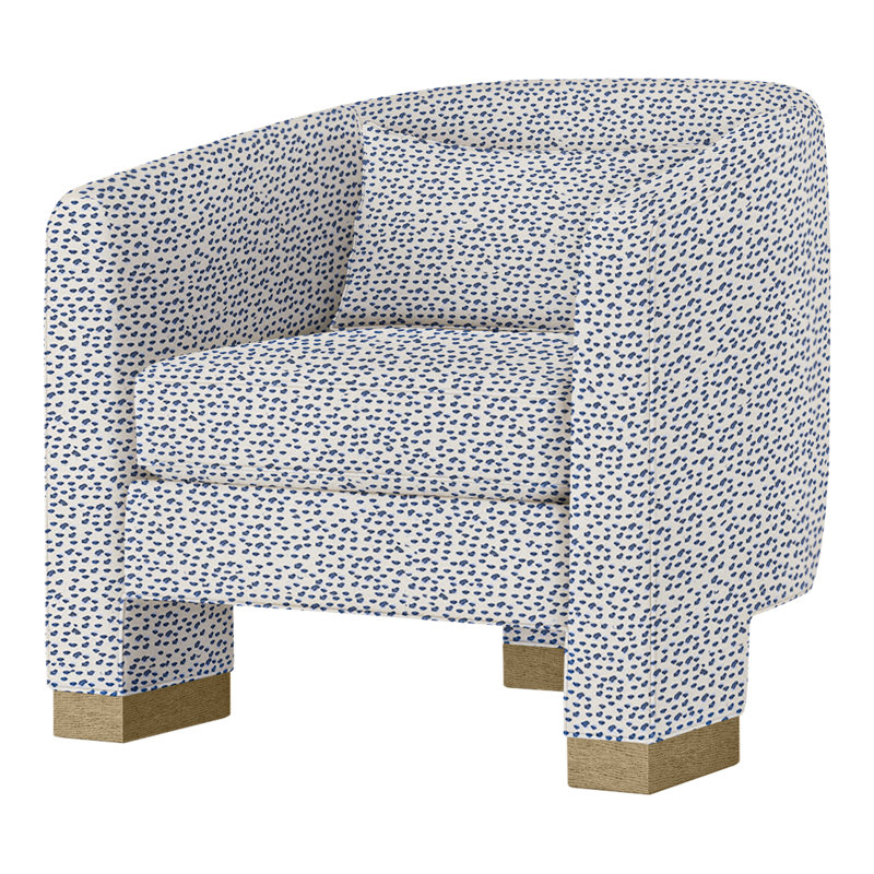 Fauteuil demi-tonneau Admiral, Perigold Elements - bleuet, Dune