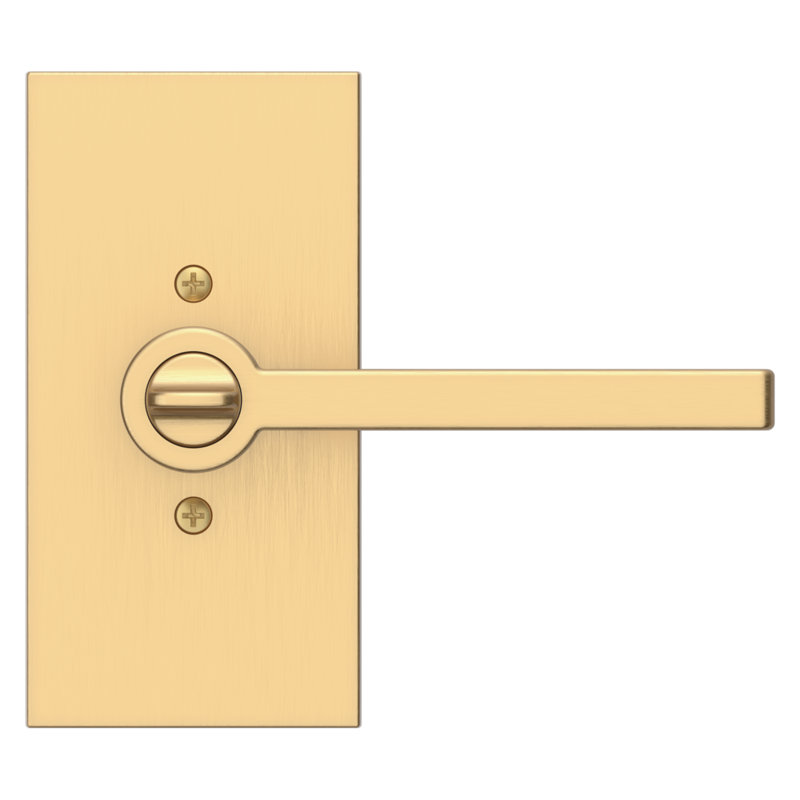 5 H X 5.53125 W X 5 Keyed (Entry) Door Lever, Satin Brass