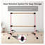 Barre double réglable 4 pi avec structure en acier et mains courantes en bois, rose
