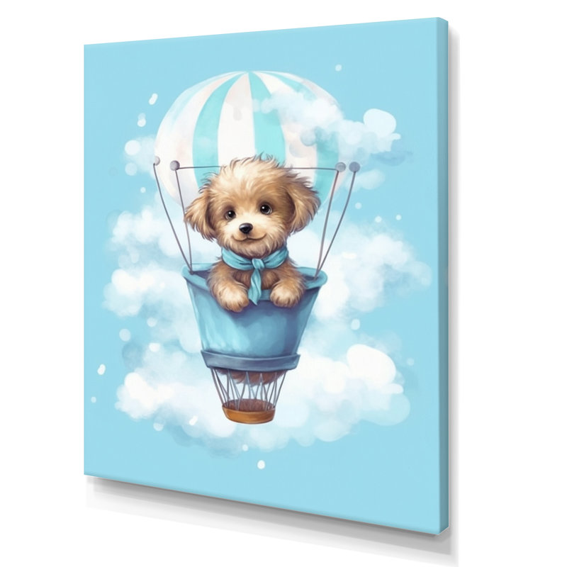 Nursery Adorable Pups I, H 32 po x l 24 po x P 1 po, Toile tendue