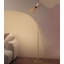 Lampe sur pied réglable en laiton incliné avec abat-jour conique perforé