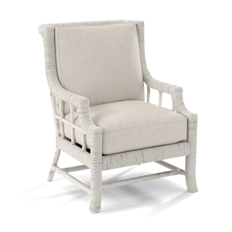 Fauteuil Lafayette, Snow Crypton Performance; 0884-91, Blanc antique givré