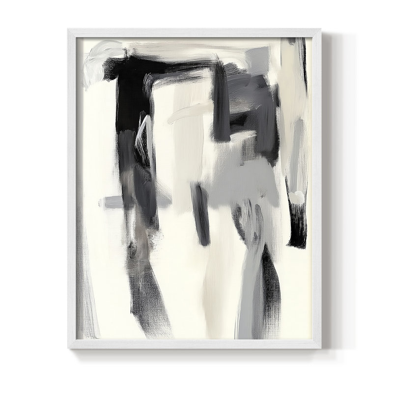 Série ABSTRACT DCC-III - reproduction encadrée de qualité supérieure - prête à être accrochée - aucun clou requis, Blanc