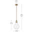 Luminaire suspendu 1 lumière avec verre opale-111187516-111187517-111187519