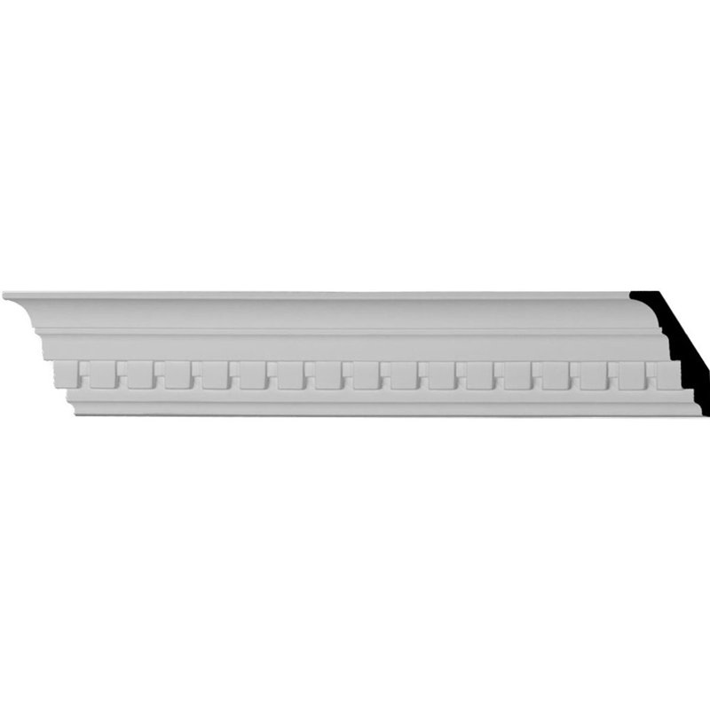 Primed White Polyurethane Dentil Crown Moulding 94.5" Length