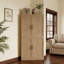 Armoire de rangement de coin de 31 po de largeur avec placage en bois massif (ensemble de 2)-1271325387-1271325386-1268302955
