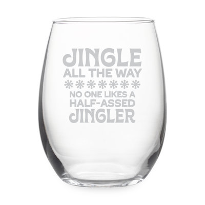Jingle All the Way Stemless Wine Glass (Set of 2)