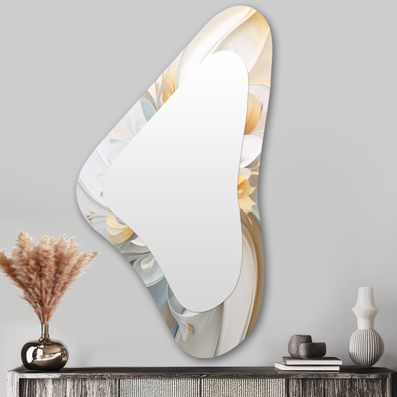 «Whirling Flower Dynamics» - Miroir mural asymétrique