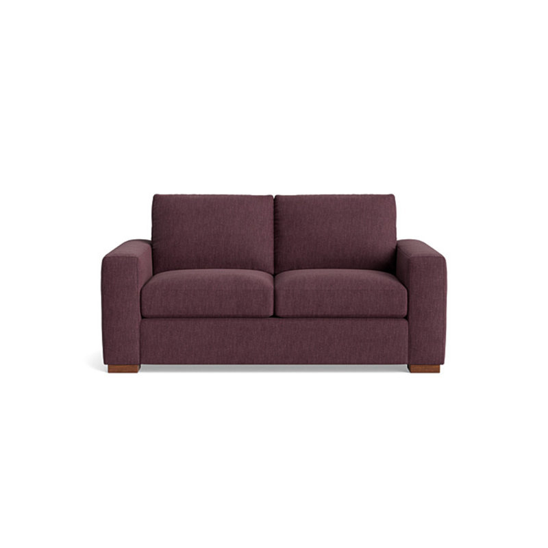 Couch Potato Loveseat (70"), Performance Weave - Aubergine
