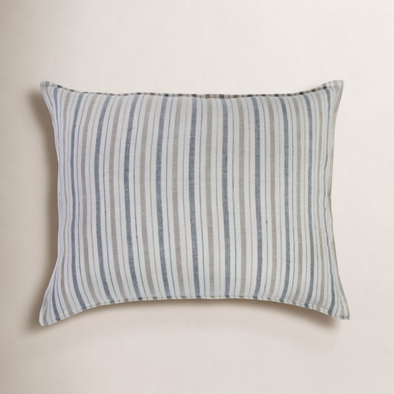 Naples Linen Striped Pillow Cover & Insert, 28" x 36", Rectangular