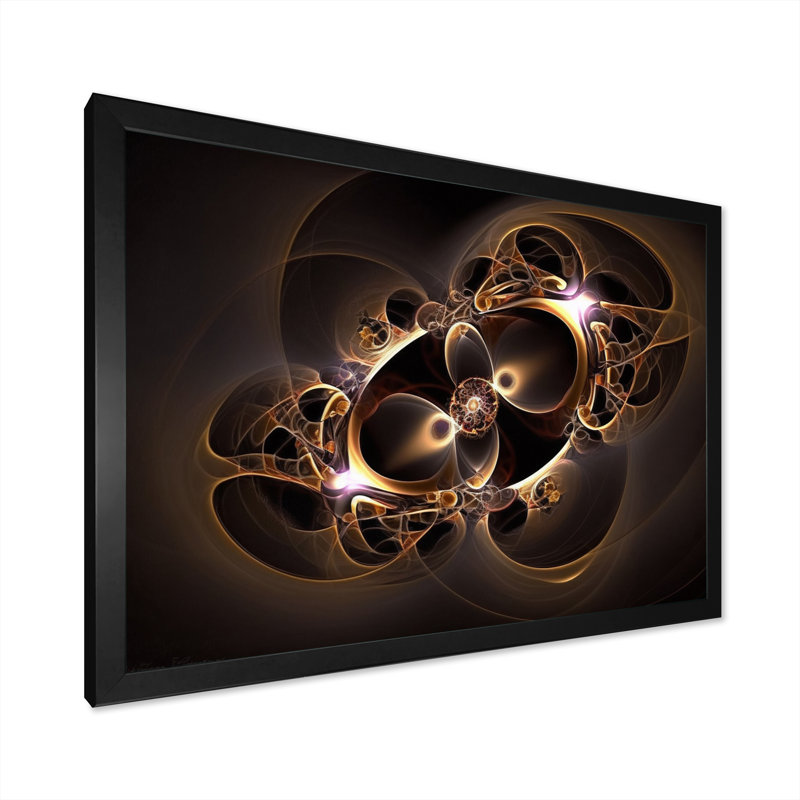 Infinite galaxie - fractales, impressions d'art mural, H 16 po x l 32 po x P 1 po, Cadre photo noir