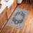 Washable Oriental Area Rug - Rugs for Living Room Soft Carpet for Bedroom Waterproof Floral Distressed Indoor Stain Resistant Non-Shedding Floor Carpets (Blue/Teal/Orange)-1989646381
