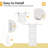 80"H 3Lite Waterproof White Primed Solid Core Composite MDF Wood Sliding Barn Door With Hardware Kit-118643948