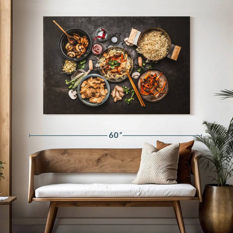 Yarlin Asian Cuisine Noodles, 34" H x 51" W