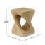 Table d'appoint Mgo Twist Shape, texture de bois-871737792