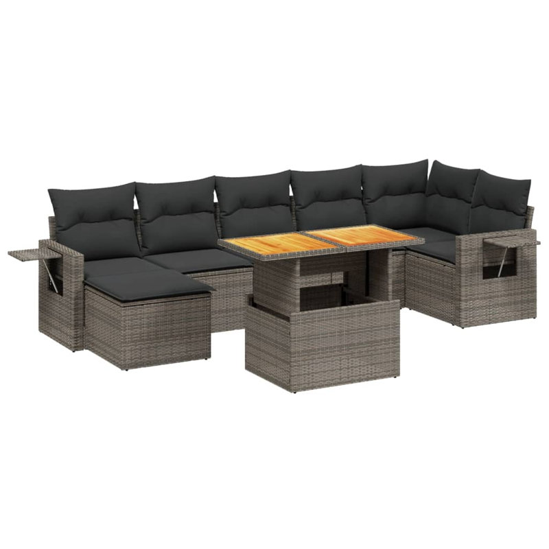 Ensemble de canapé de jardin Vidaxl gris
