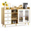 55" Modern Kitchen Buffet Sideboard with Adjustable Shelves-1363143446