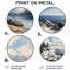 Coastal Serenity Maine - art mural côtier en métal, impression sur lac-17284032