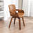 Dundrod Faux Leather Upholstered Swivel Dining Armchair-123200761