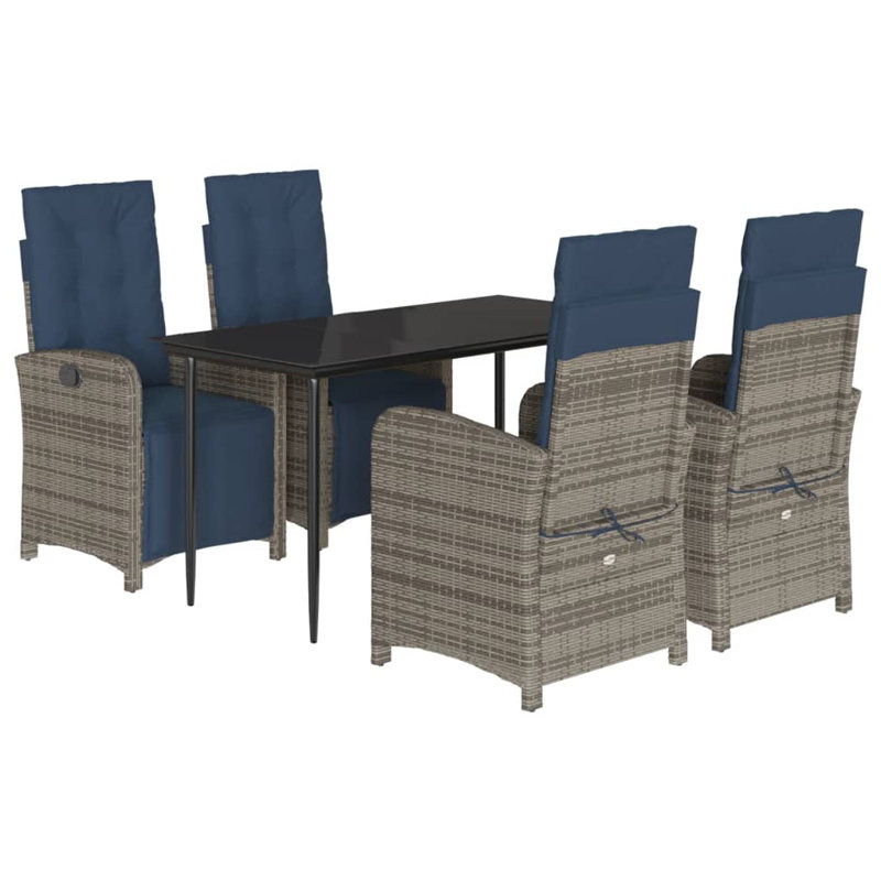 Table rectangulaire 5 pièces Vidaxl