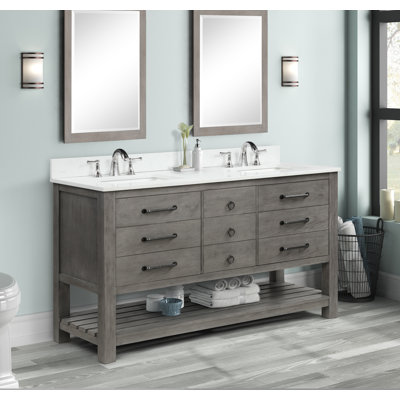 Plante 60" Double Bathroom Vanity Set