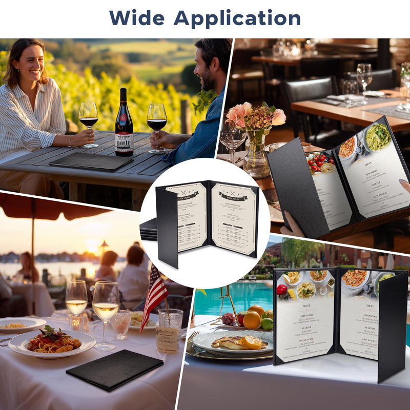 Couvertures de menu WeChef, 8,5 po x 11 po - livre et demi