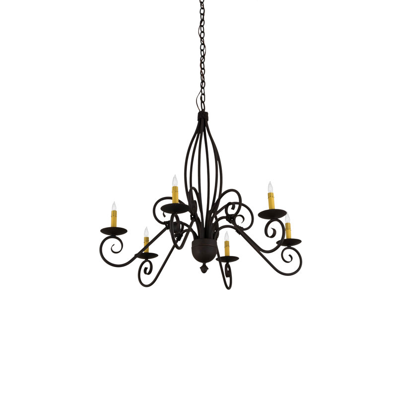 Lustre empire 6 lumières de style bougie Madison