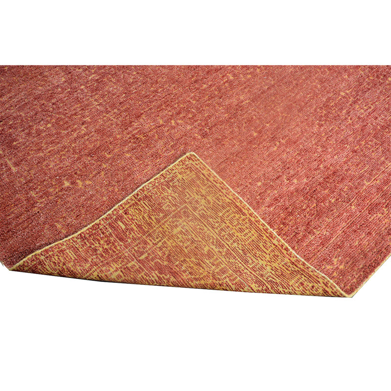 Tapis rouge noué à la main de haute qualité, Rectangle 8 pi x 10 pi