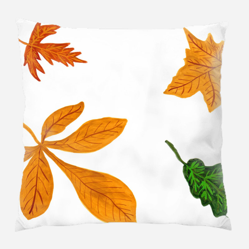 Coussin de feuilles Esmeralda, Microsuède, Intérieur
