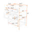 Meuble-lavabo autoportant rétro avec lavabo en céramique ultrabrillant, grand rangement et tablette ouverte-465306619