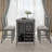 Rural Style 5-Piece Dining Table Set with 4 Padded Chairs and Built-in Storage for Dining Room-1241093997