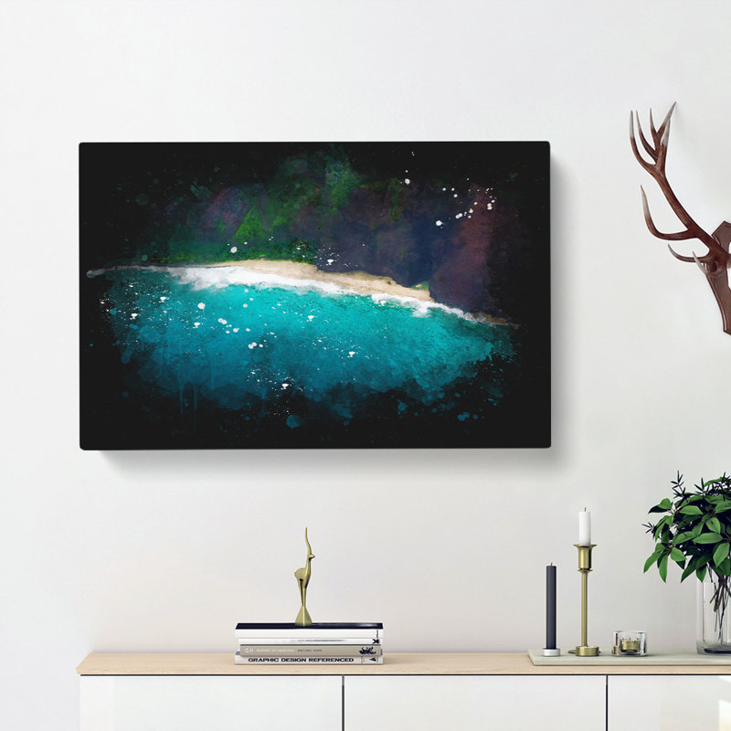 Beach In Hawaii - Wrapped Canvas, 60cm H x 91cm W x 3cm D