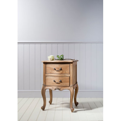 Cecilia 47cm W Solid Wood Bedside Table