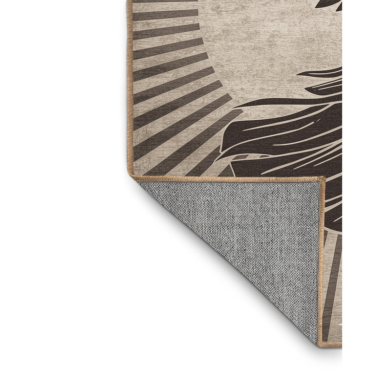 Tapis chic et luxueux lavable à la machine Cilegon Angelic Warrior Sword, 8 x 12