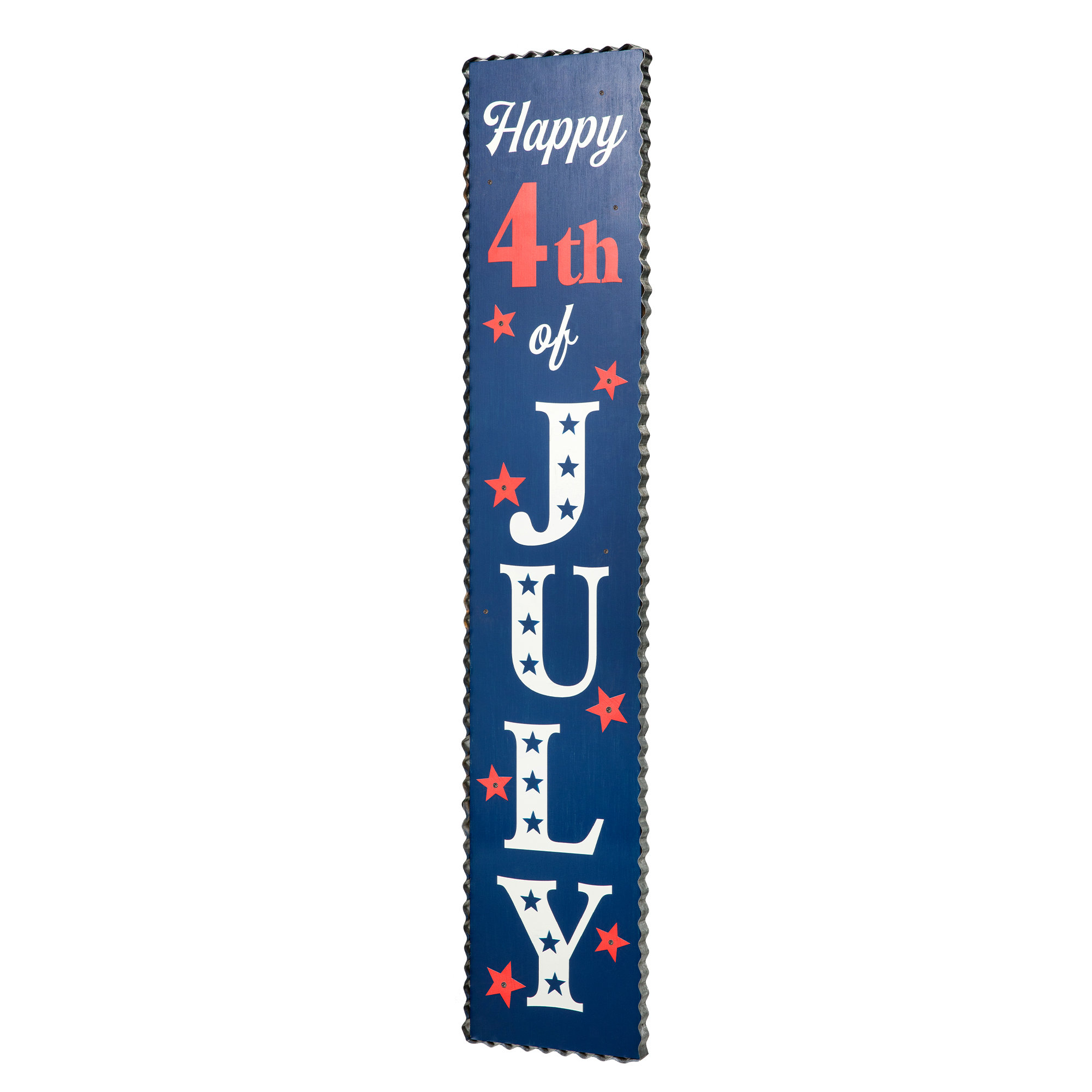 The Holiday Aisle® Lighted Wooden Happy July 4Th Porch Sign & Reviews | Wayfair