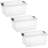 Latitude Run® Clear Storage Bins with Lids, 3 Pack- Plastic Storage Boxes for Home-151713725