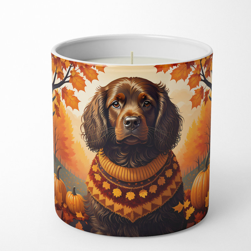 Bougie parfumée Pumpkin Spice avec support en céramique